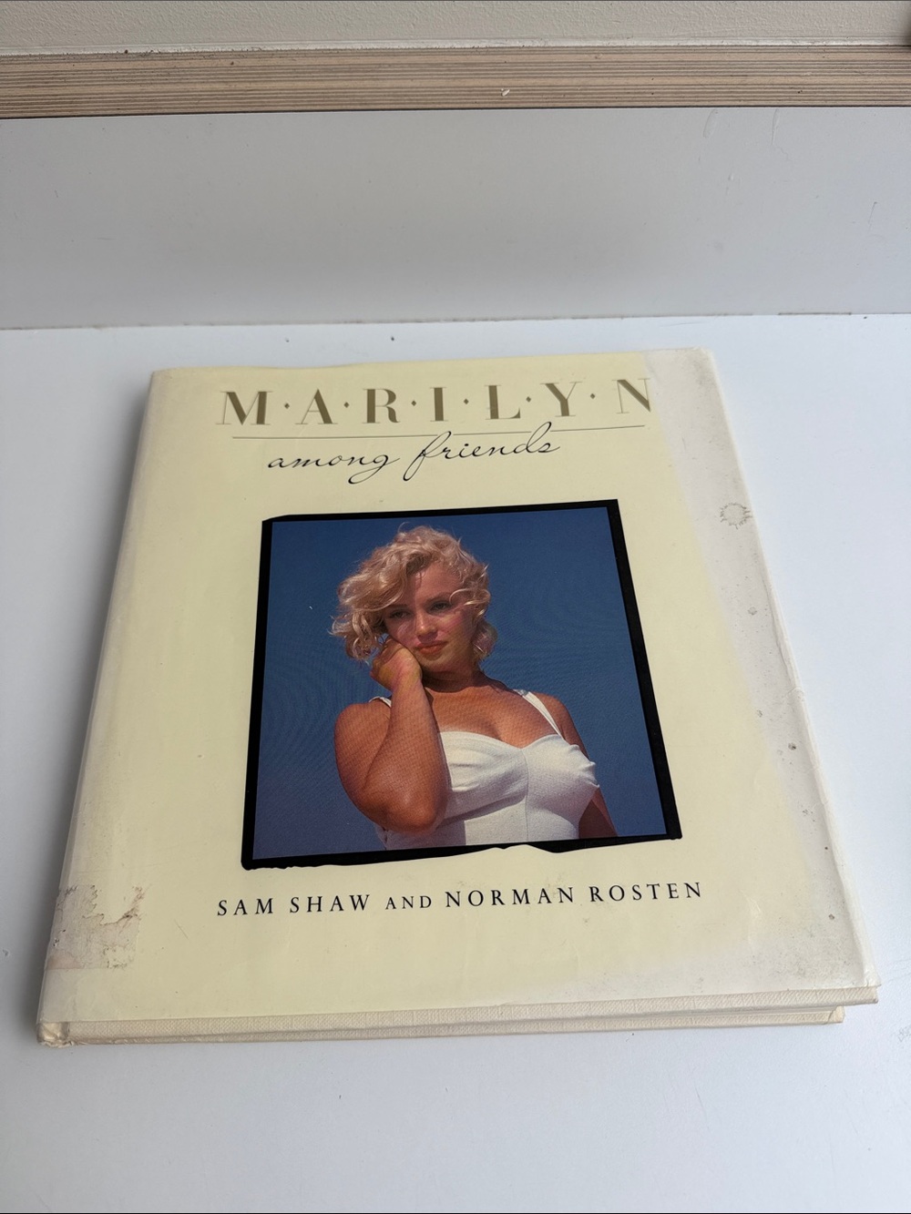 Marilyn Among Friends Hardcover Photo Book - Cream Cover with Blue Photo